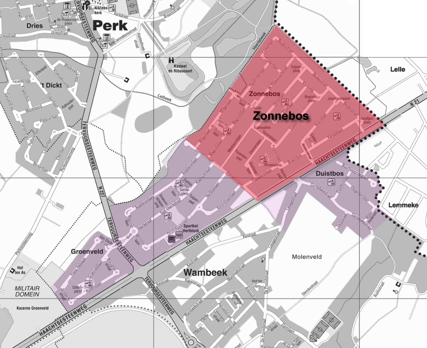 1 van de 4 wijken van BIN Bos: Zonnebos